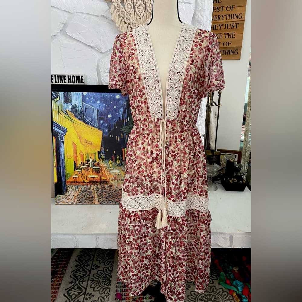 Beautiful floral dress/cover up